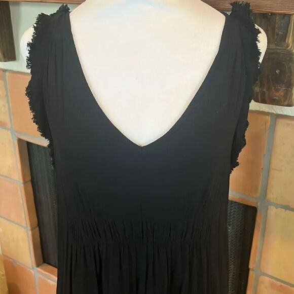 UMGEE Black Sleeveless Raw Edge Maxi Dress, M! - Picture 2 of 10